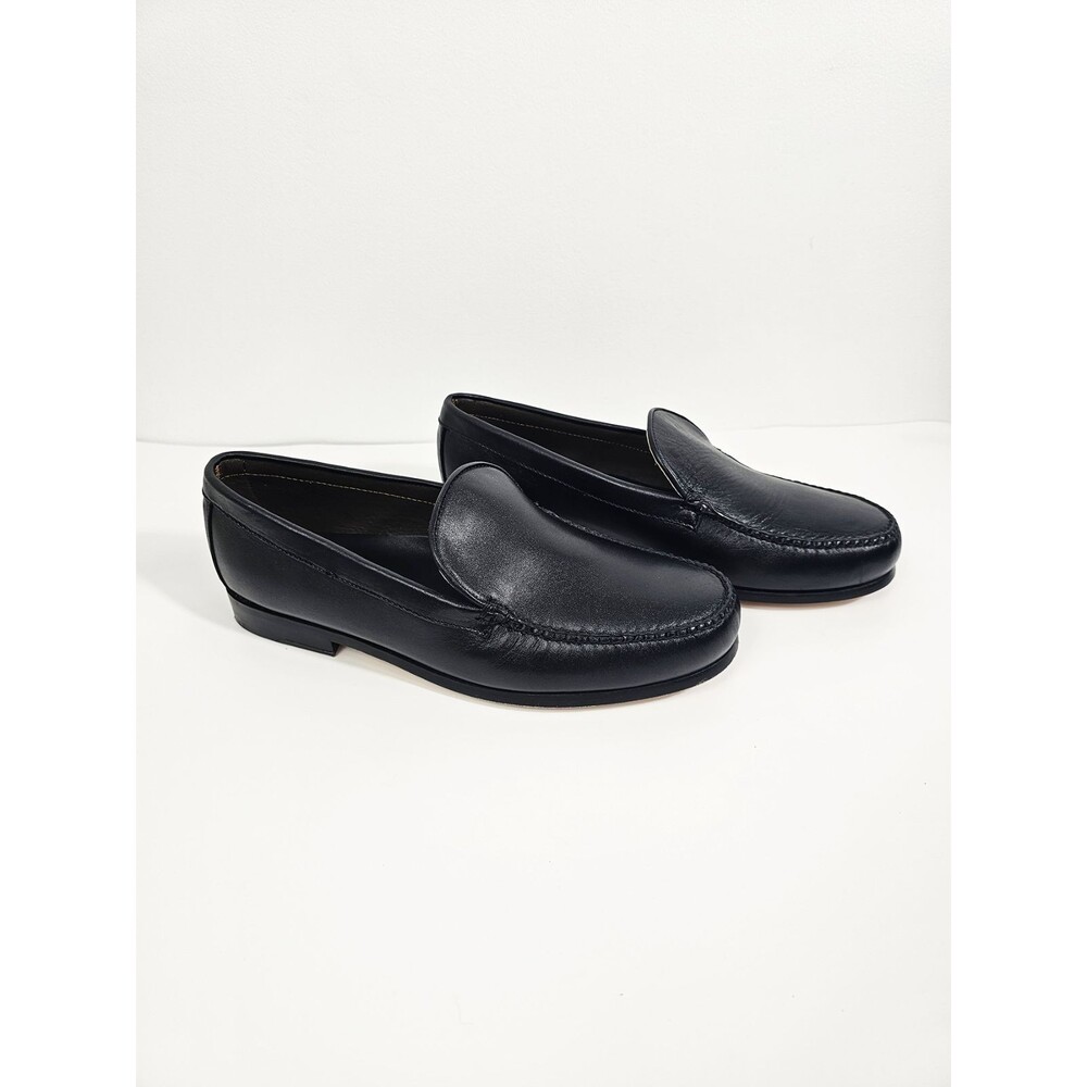 Hitchcock Size 10.5 6E Super Wide Fit Black Dress Loafers